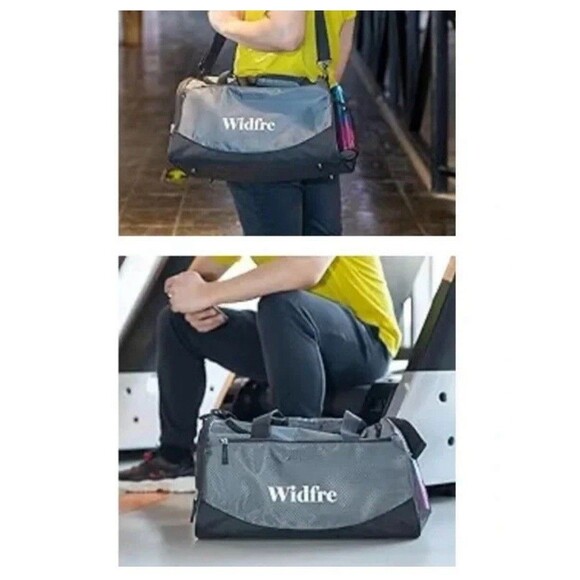 Widfre Gym Travel Duffel Bag with Shoe Compartment‎ Navy Blue NEW - Picture 9 of 12